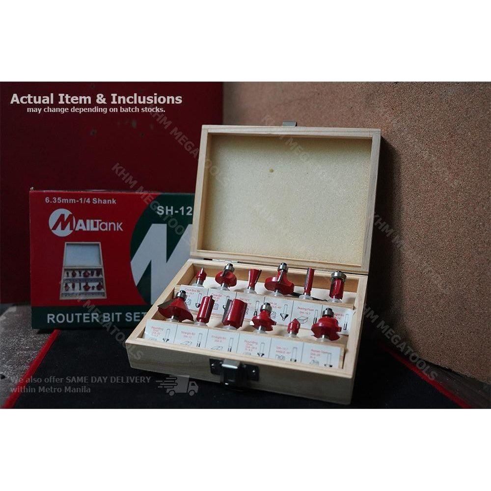 Mailtank SH-121 Router Bit Set (12pcs) - KHM Megatools Corp. Mailtank SH-121 Router Bit Set (12pcs) - KHM Megatools Corp.